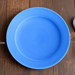 東一仁のブルー リムプレート8寸皿入荷！
