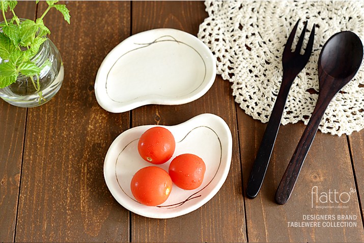 陶芸作家「古谷浩一」さんの鉄線 変形豆皿