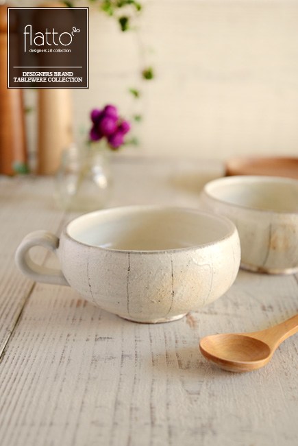 古谷浩一のたて鉄線手付きスープカップ