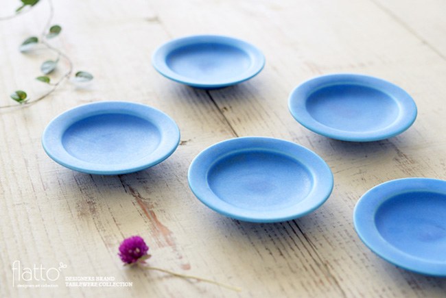 東一仁　ブループレート3寸皿