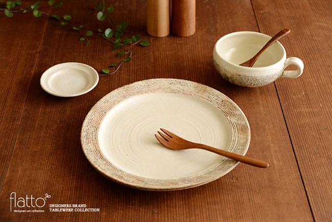 古谷浩一　渕荒横彫 リブ８寸皿