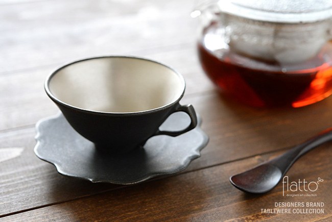 黒釉銀彩デミタスカップ＆ソーサーver2