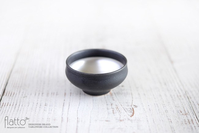 木下和美 黒釉銀彩 ぐい呑み