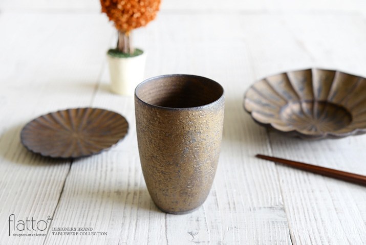 水野幸一 銅彩釉ビアカップ