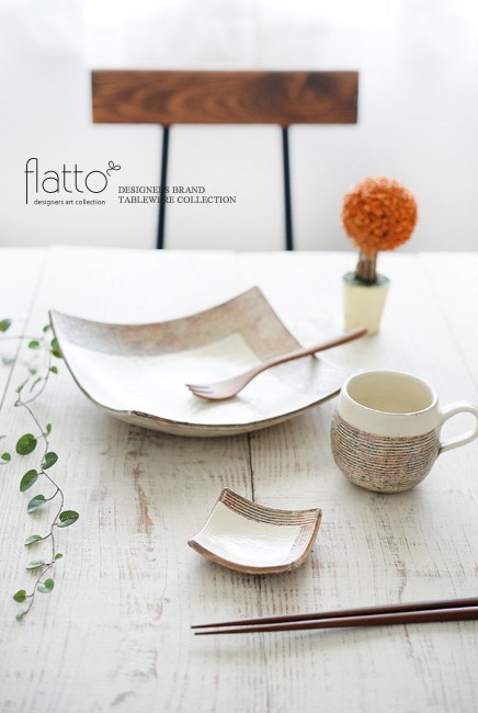 和食器の作家・古谷浩一さんのL彫 四方豆皿