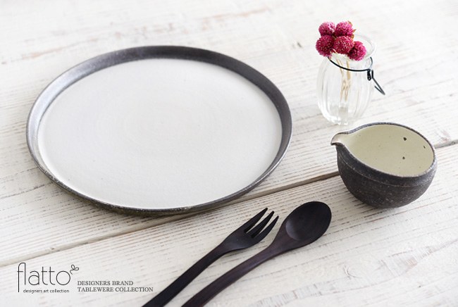 奥田章のケーキ皿 26cm（白）