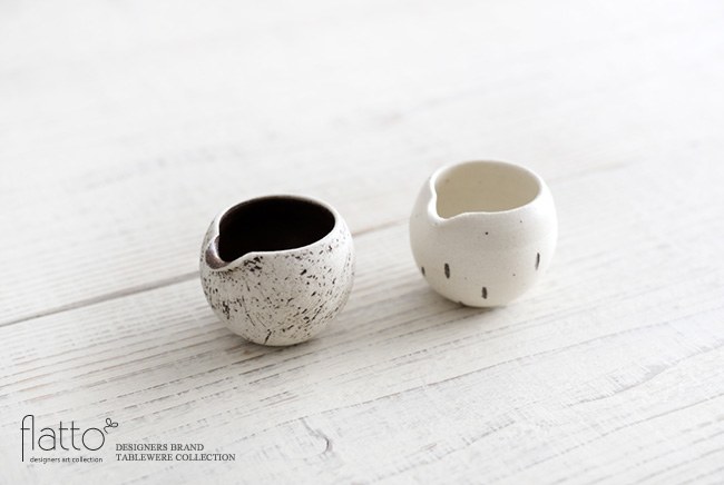 竹口要　ミルクピッチャー コシキ・マルとドット・マル（ホワイト）