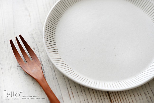 陶芸作家「奥田章」さん 十草リムプレート(浅M)