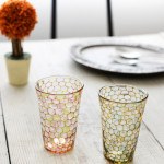 バレンタインディナーに吉村桂子さんのガラスを。