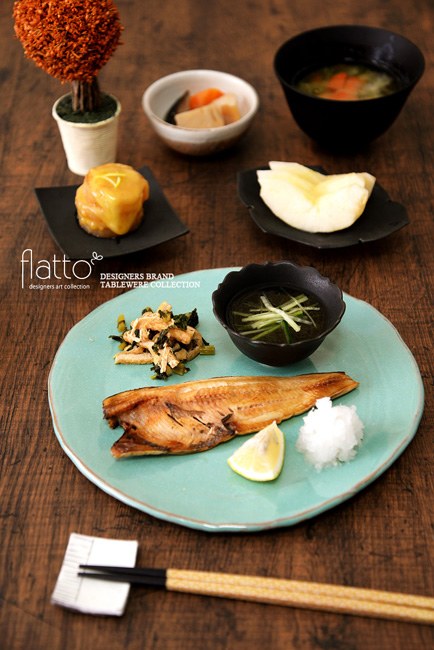 トキノハ テトラプレートL（緑）と和食ワンプレート