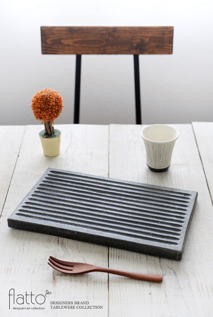 奥田章「リバーシブル角盛皿」