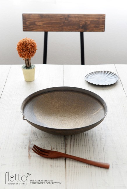 水野幸一の銅彩釉片口鉢（大）