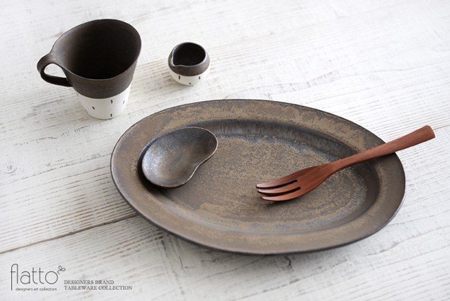 陶芸作家 竹口要「オーバルプレートLL」