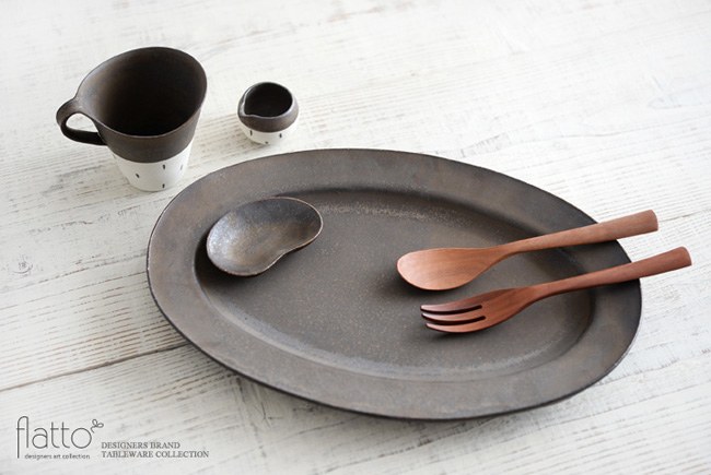 陶芸作家 竹口要「オーバルプレート3L」