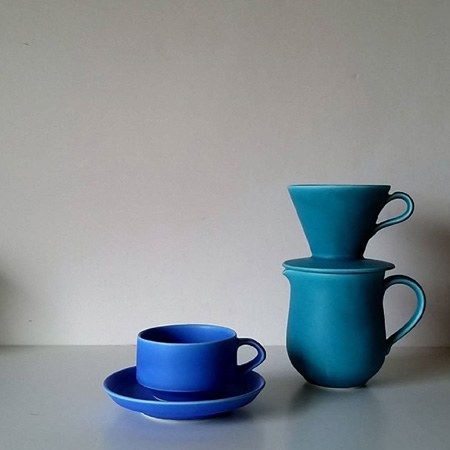 東一仁さん　カップ＆ソーサー、ピッチャー、ドリッパー