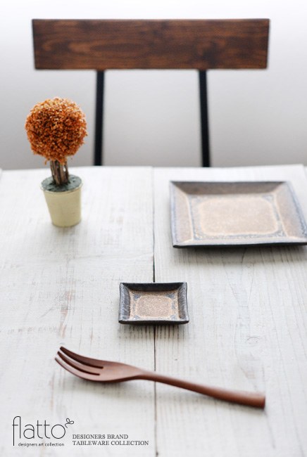 中川雅佳「金釉正角豆皿」