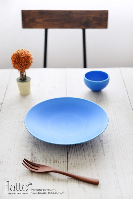 東一仁「ブループレート8寸皿」