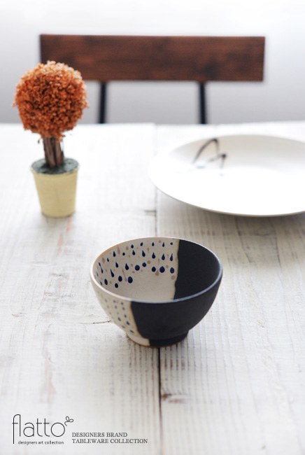 白釉四季彩 掛け分け小鉢（安田宏定）