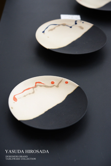 安田宏定の和食器「掛け分けプレート6寸」