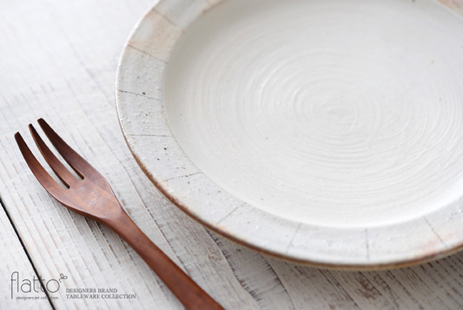 古谷浩一のたて鉄線 リブ8寸皿