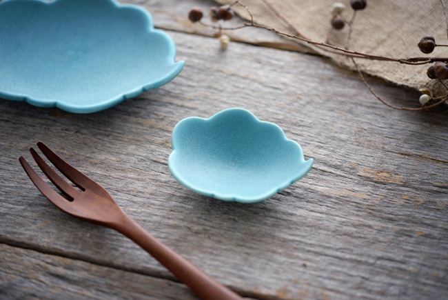 東一仁 ターコイズウンリュウ豆皿