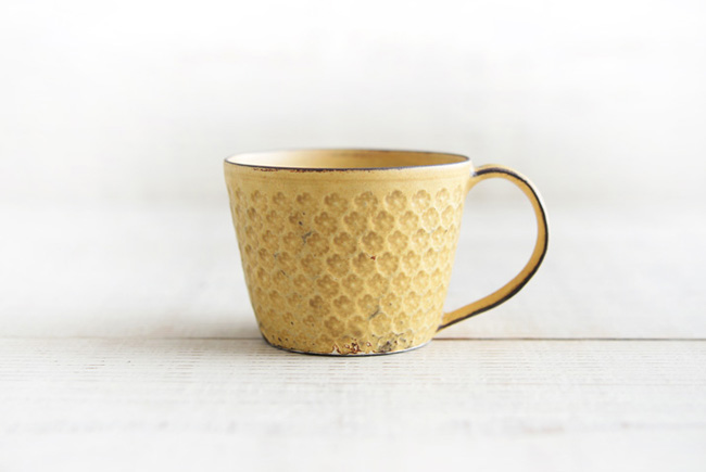 武曽健一 印花マグカップ（黄）