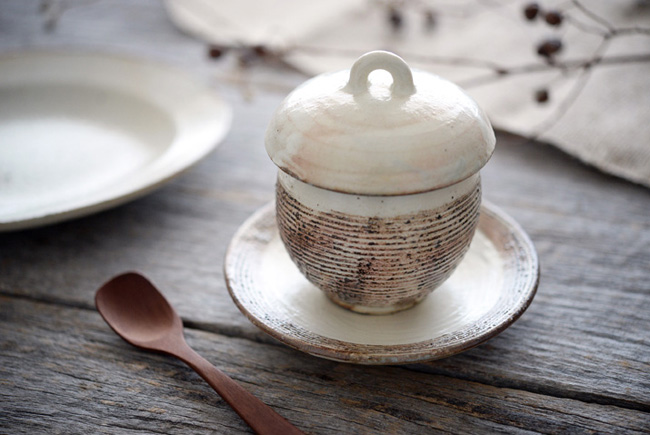 渕荒横彫 蒸し碗