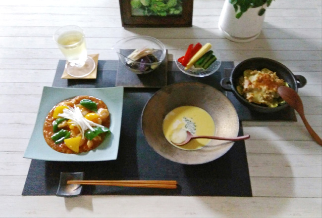 Oさまの和食器を使った食卓02