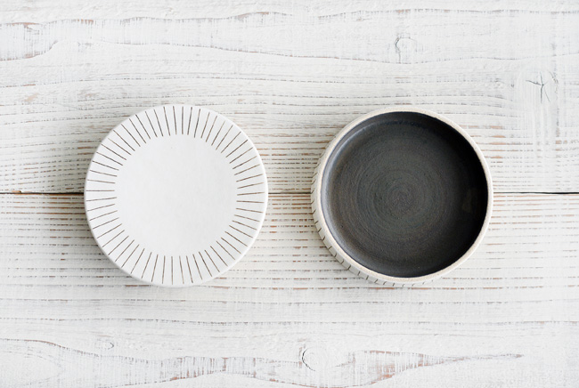 奥田章さんの十草リバーシブル皿ミニ