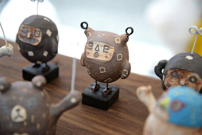 京都・五条坂陶器まつりの作家・宮崎孝彦さんのオブジェ