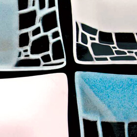 もえぎ 城内坂店でのサブロウガラス展