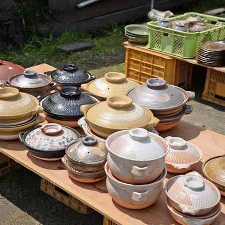 長谷園の窯出し市の土鍋